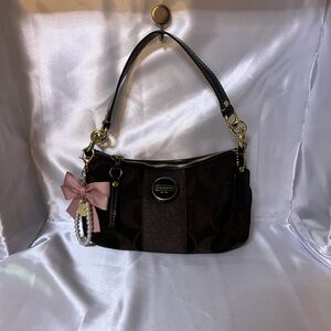 coach signature stripe demi shoulder bag